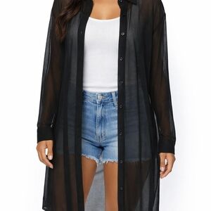 Refugee Sheer Black Cover-Up – Size L/XL